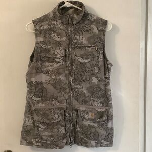 Carhartt Gray and Black Patterned Vest